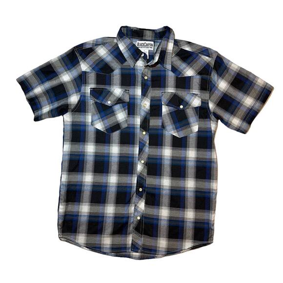 Black Canyon Men's Pearl Snap Button Down Size Large - Picture 1 of 5